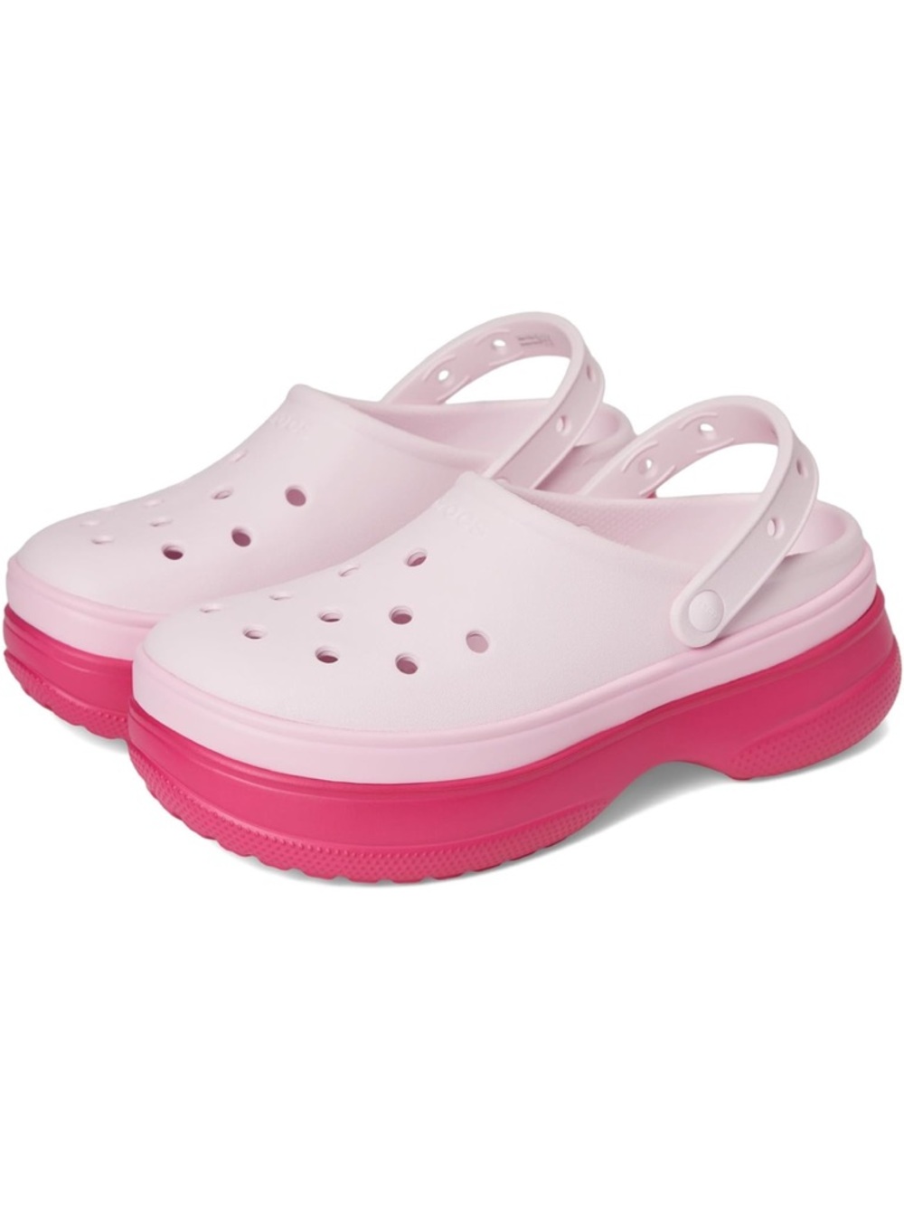 Crocs Unisex-Adult Classic Stacked Clogs Platform Women’s 8 Dragonfruit Pink